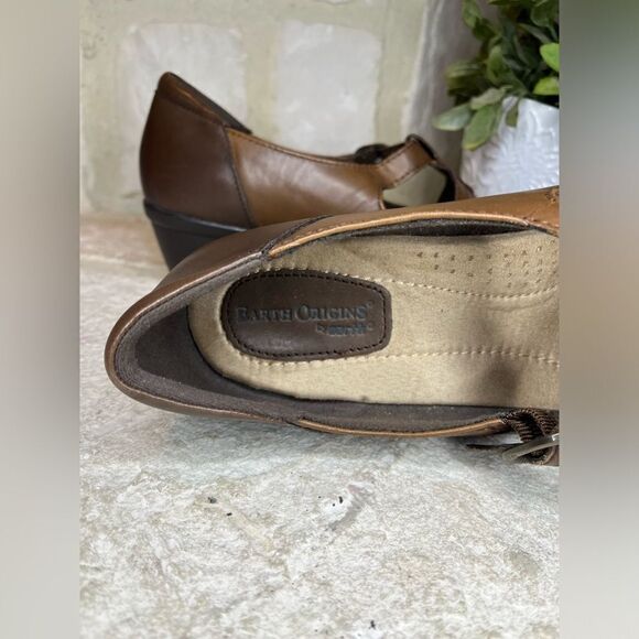 Earth Origins by Earth brown leather “Regina” Low Pump Loafer Heels Sz 11 - Picture 4 of 7